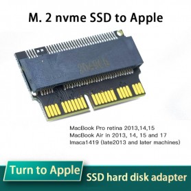 M Key M.2 NGFF PCIe AHCI SSD Adapter Card For MACBOOK Air 2013 2014 2015 2017 A1465 A1466 Pro A1398 A1502 A1419 2230-2280 SSD M2