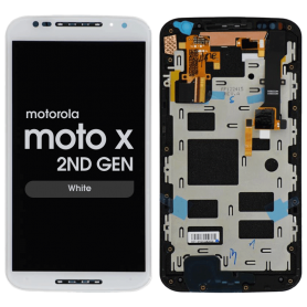 LCD SCREEN AND DIGITIZER ASSEMBLY W/ FRAME FOR MOTOROLA MOTO X 2ND GEN (XT1096) (WHITE)
