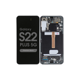 SERVICE PACK - OLED SCREEN AND DIGITIZER ASSEMBLY W/ FRAME FOR SAMSUNG GALAXY S22 PLUS 5G (S906) (PHANTOM BLACK)